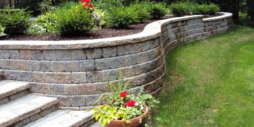 Retaining Wall, Landscaping Wall, Stone Wall, Flower Bed