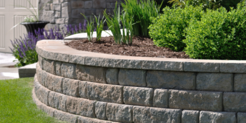 Retaining Wall, Landscaping Wall, Stone Wall, Flower Bed